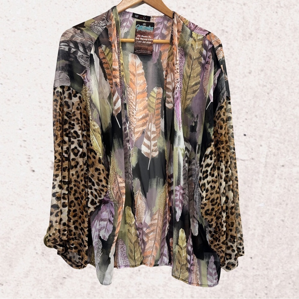Relaxed Black and Brown Oversized Blouse